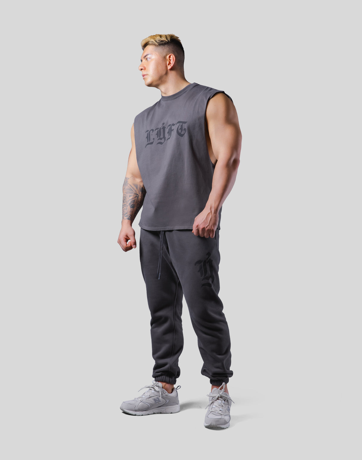 Old English Cutoff Tanktop - Ash