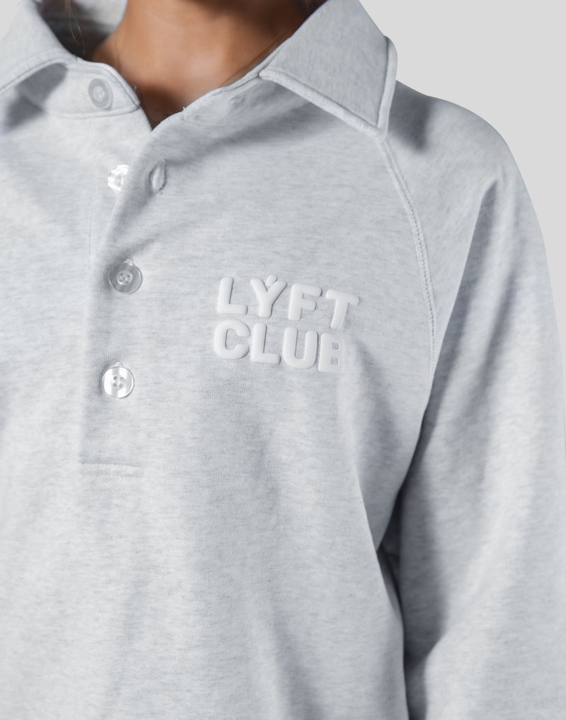 LÝFT Club Sweat Polo Shirt - Grey