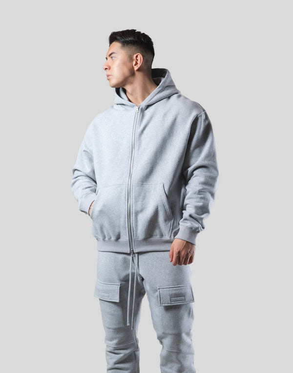 Mixed Flag ZipUp Hoodie - Grey – LÝFT