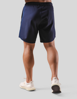 Stretch Seam Wide Shorts - Navy