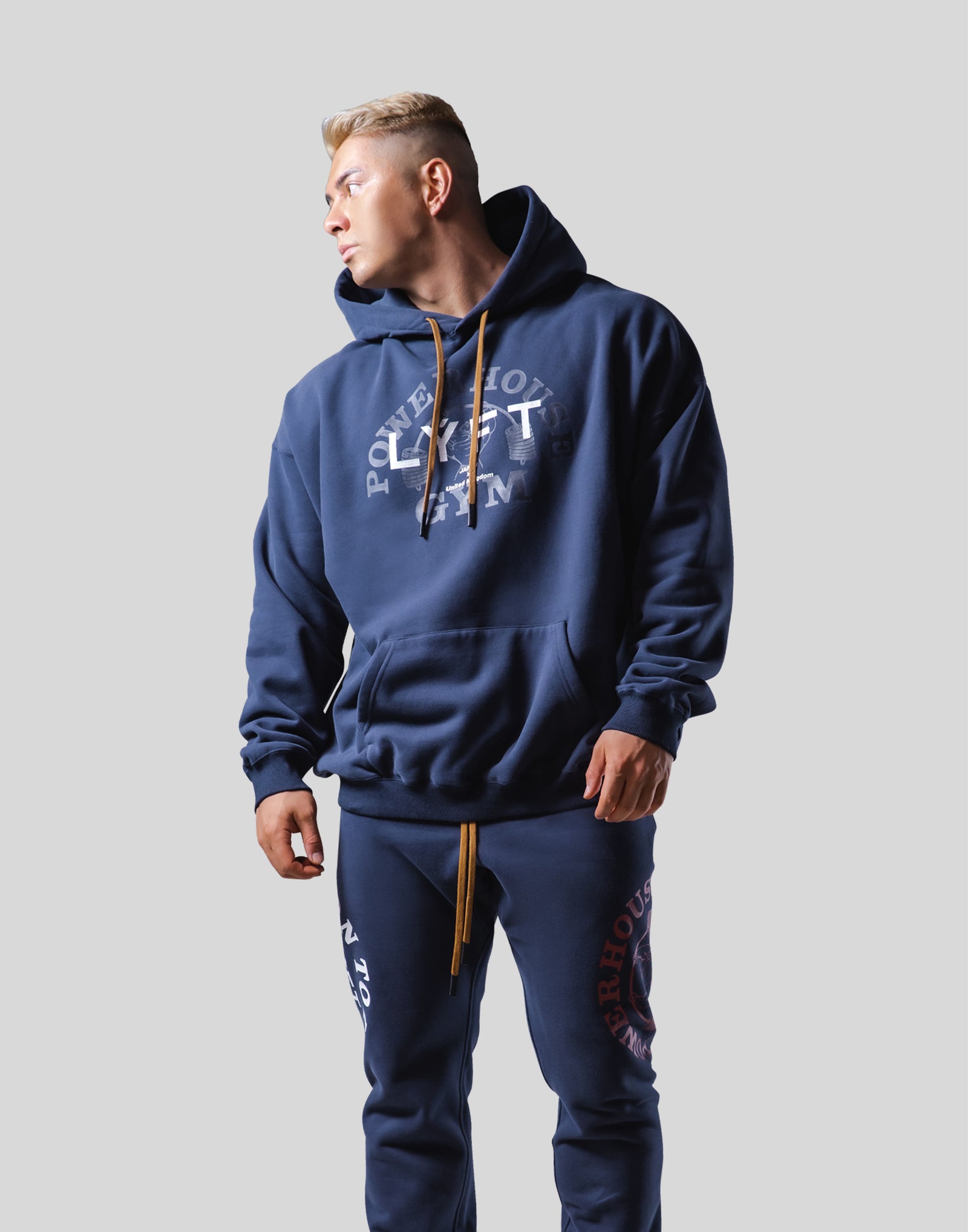 LÝFT × Power House Gym Logo Hoodie - Navy