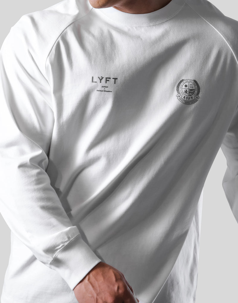 Emblem Raglan Long T-Shirt - White – LÝFT