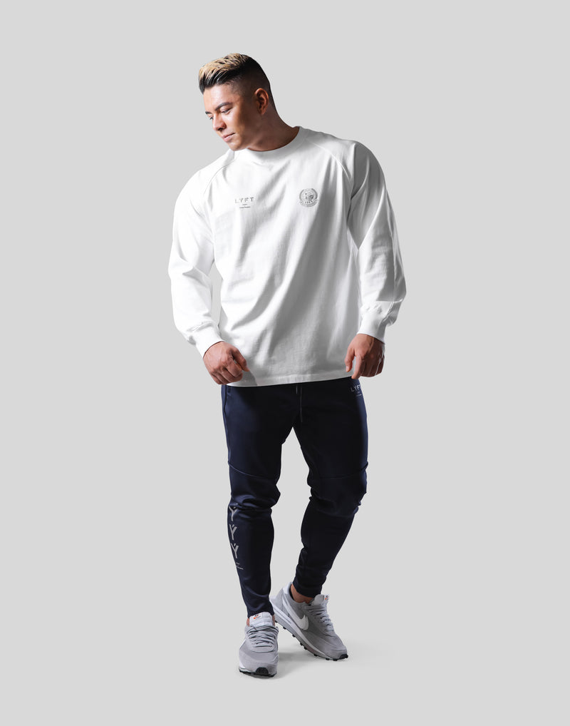 Emblem Raglan Long T-Shirt - White