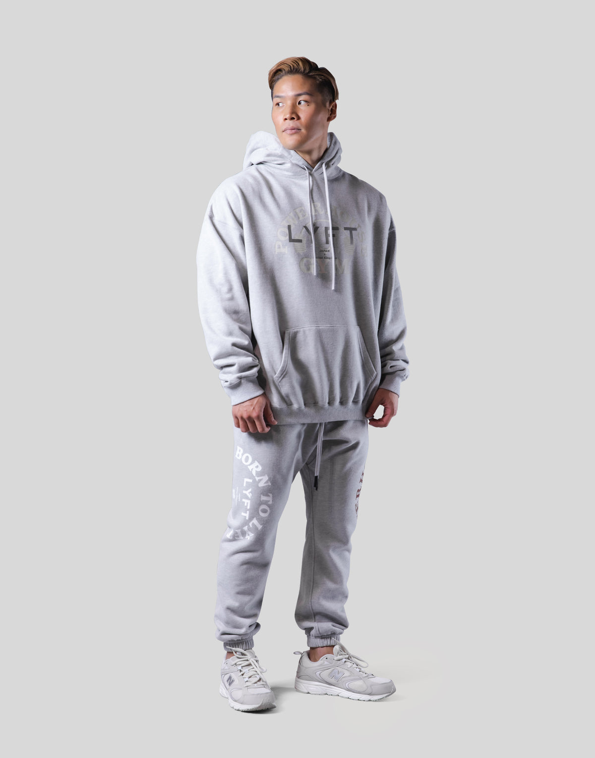 LÝFT × Power House Gym Logo Hoodie - Grey