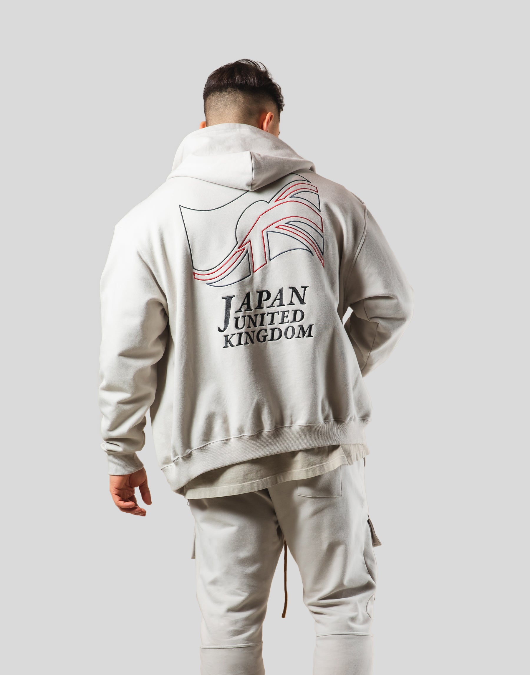Mixed Flag ZipUp Hoodie - Ivory – LÝFT