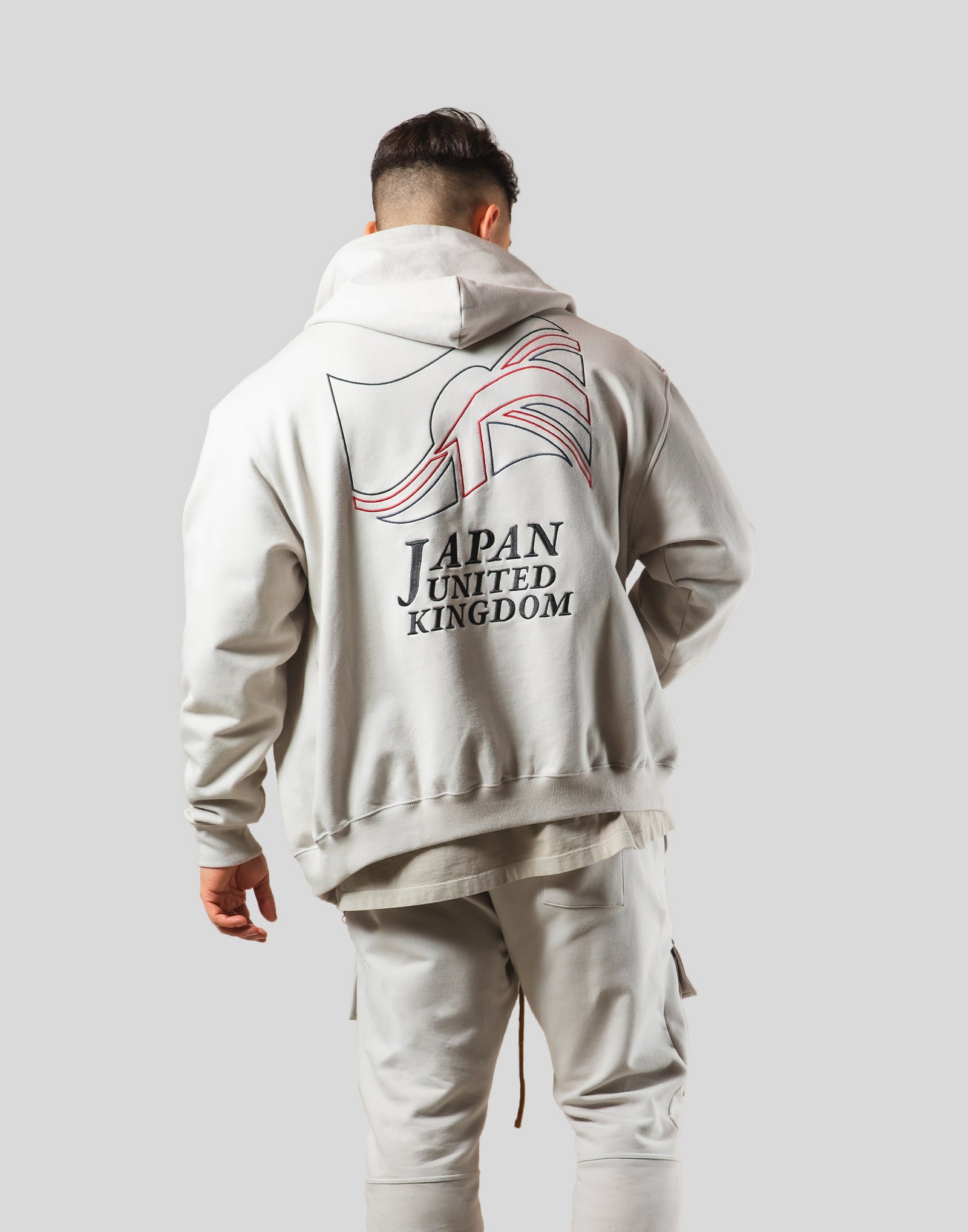 Mixed Flag ZipUp Hoodie - Ivory – LÝFT