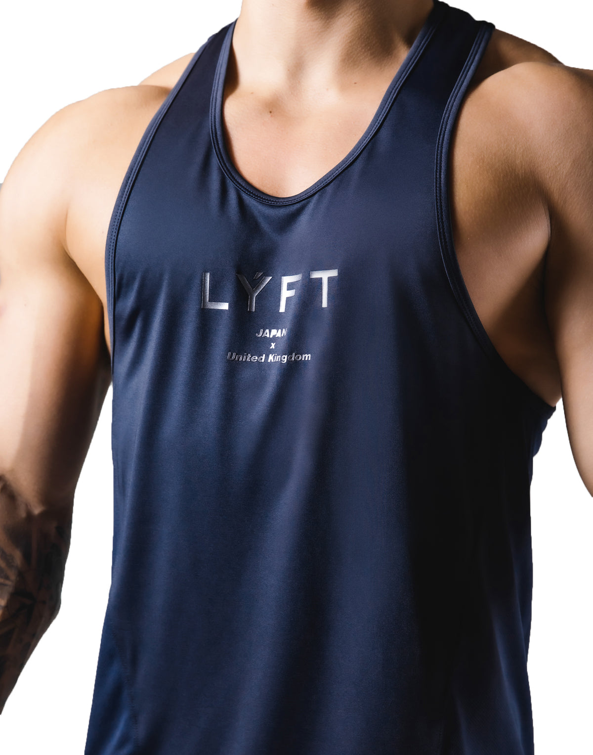 Back Mesh Training Tanktop - Navy