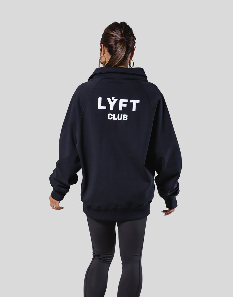 LÝFT Club Sweat Polo Shirt - Black