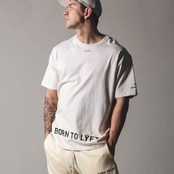BORN TO LÝFT Big T-Shirt - Off White