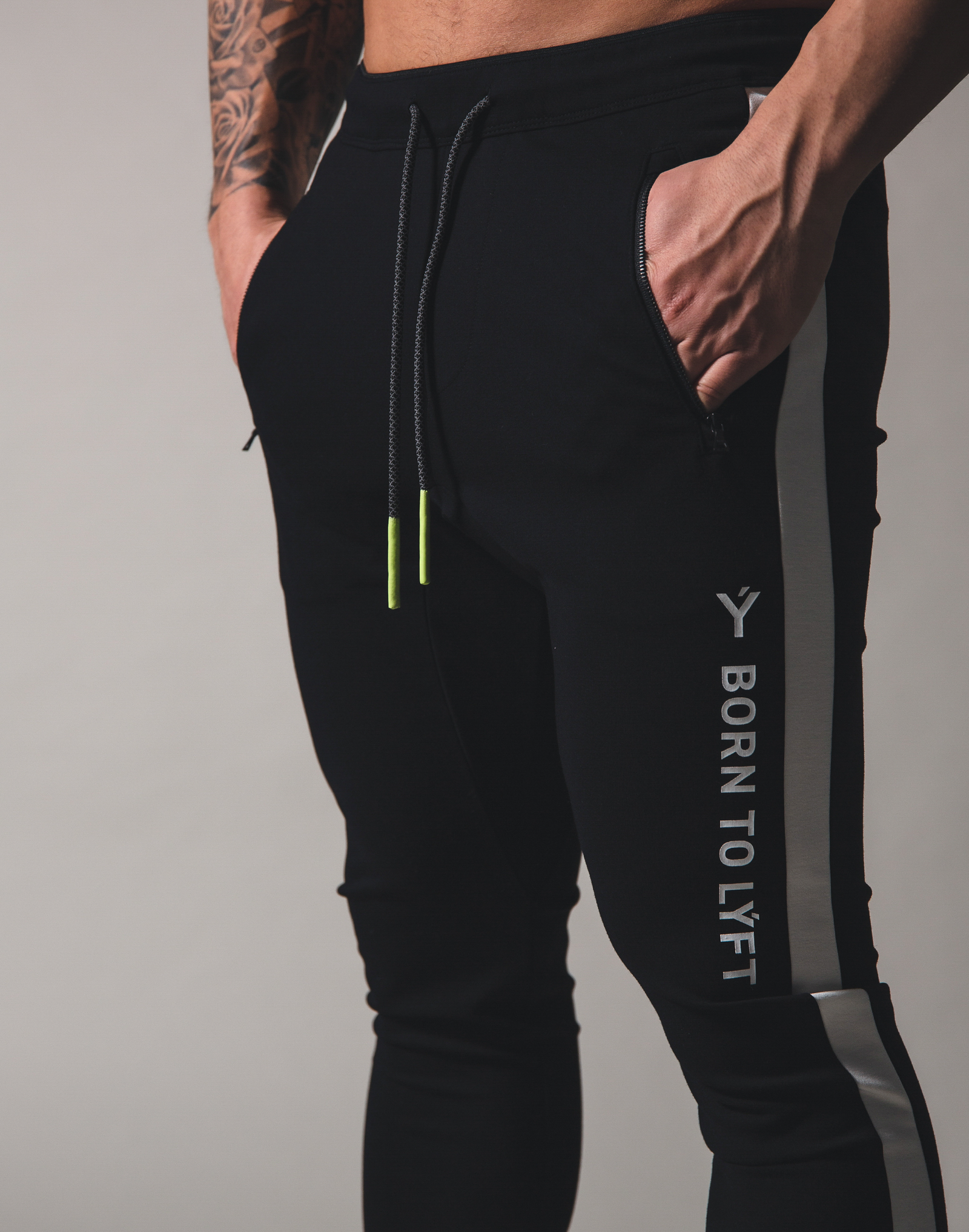 BORN TO LÝFT One Line Pants - Black