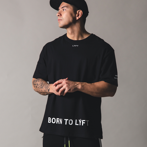 BORN TO LÝFT Big T-Shirt - Black