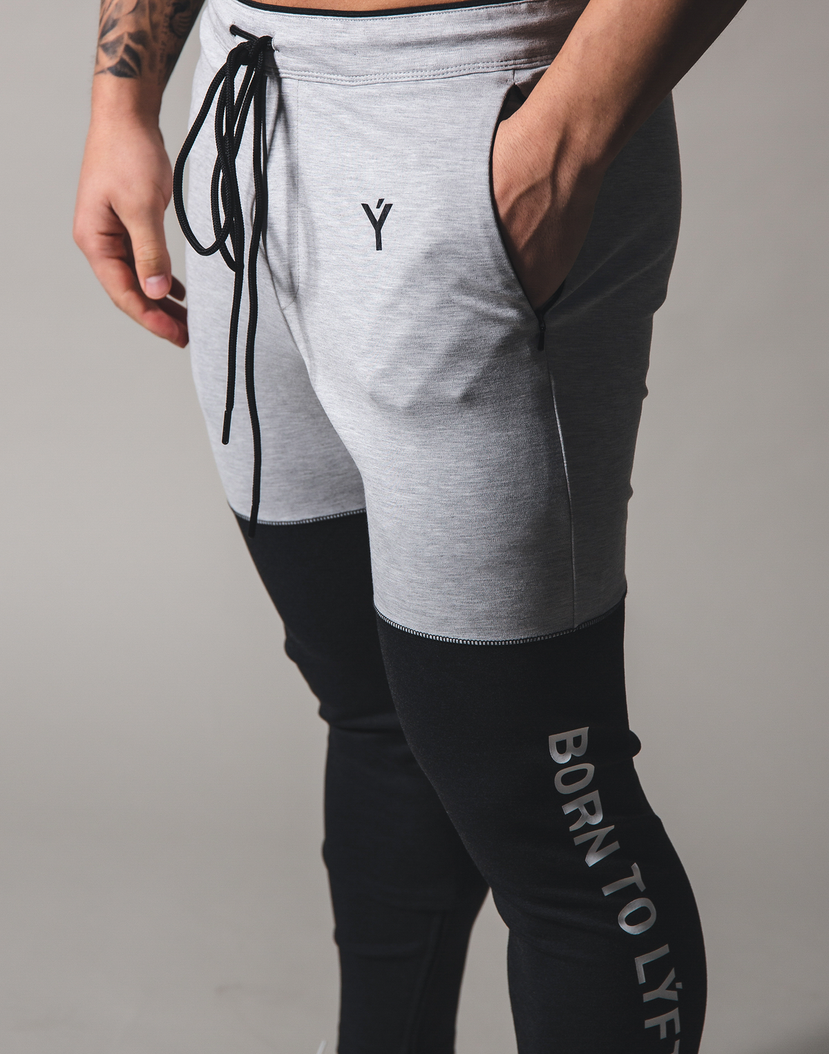 BORN TO LÝFT 2way combination Pants -  Black