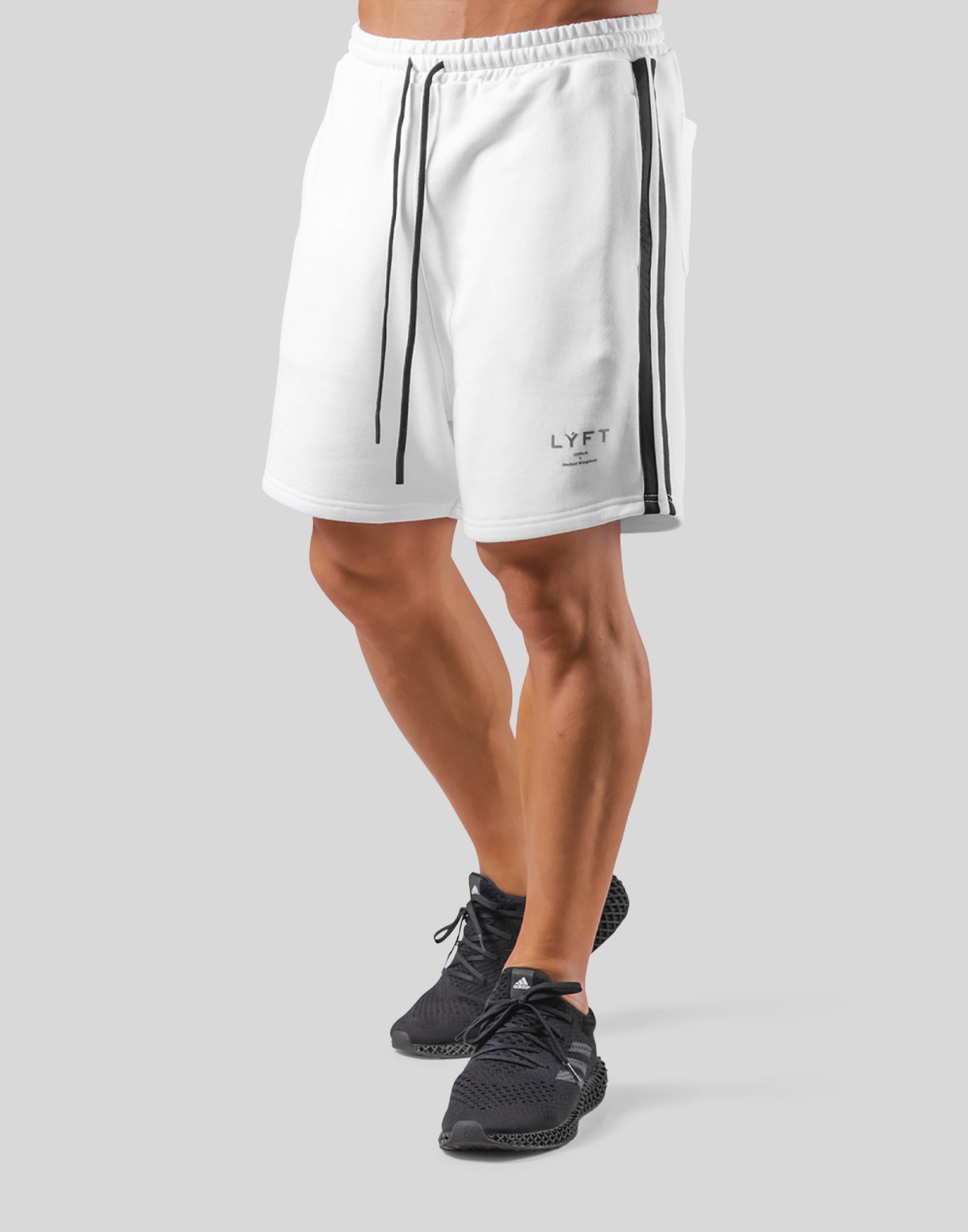 2Line Sweat Shorts - White – LÝFT