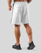 2Line Sweat Shorts - White