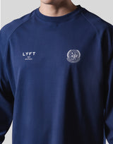 Emblem Raglan Long T-Shirt - Navy