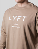 LÝFT Logo Long Sleeve T-Shirt - Beige