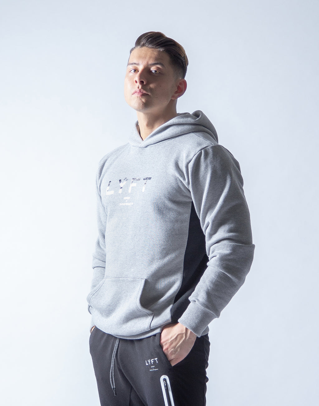 LYFT Sweat Workout Pullover - Grey x Black – LÝFT