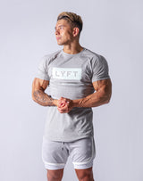 LYFT Box Logo Slim Fit T-Shirts - Grey/mint