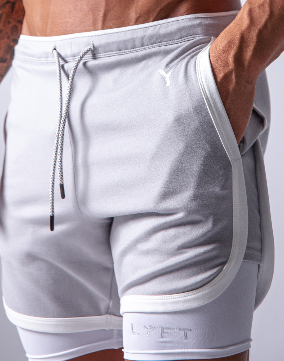 LÝFT Short Strong Shorts with leggings - Grey