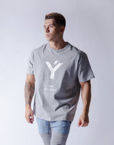 Ý Wide Big-size T-Shirt - Grey