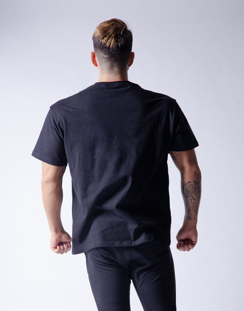Ý Wide Big-size T-Shirt - Black
