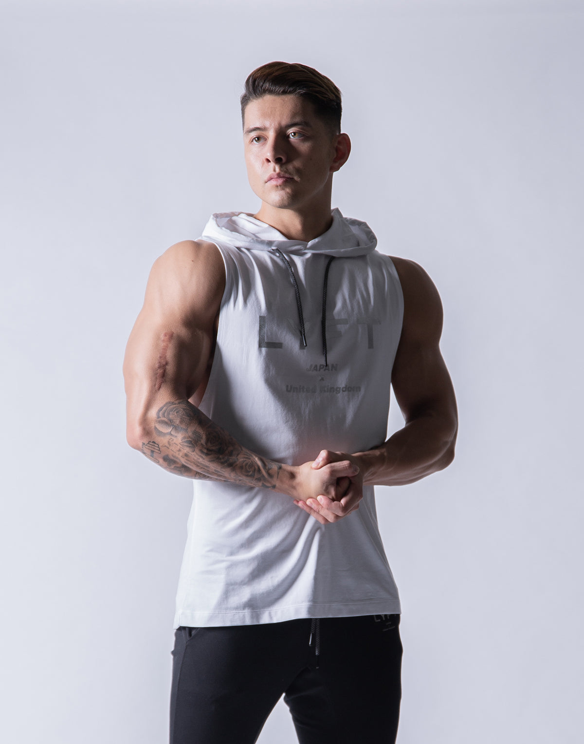 LÝFT 2Way Armhole Hoodie - White