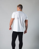 LÝFT Box Logo Standard Fit Stretch T-shirt - White