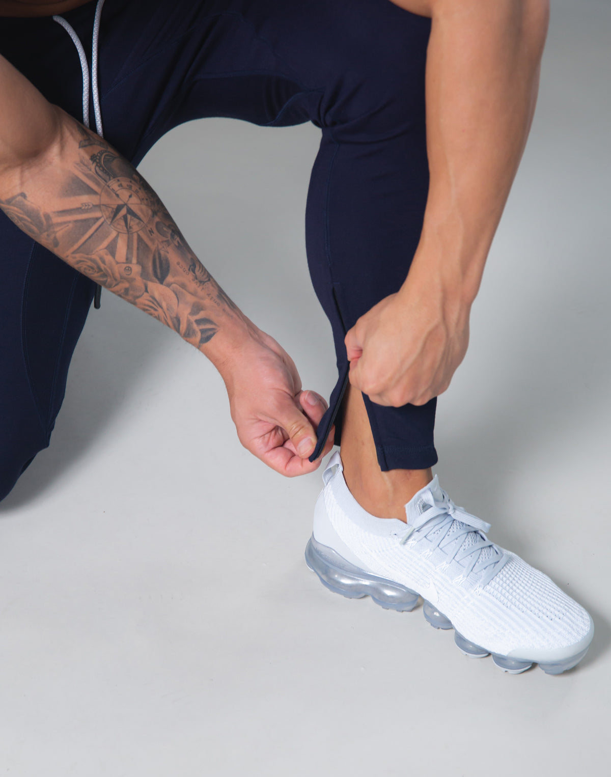 2Way Stretch Camo Line Pants - Navy