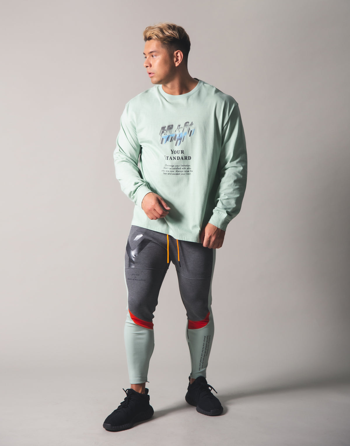 Metalic Logo Long T-Shirt - Mint