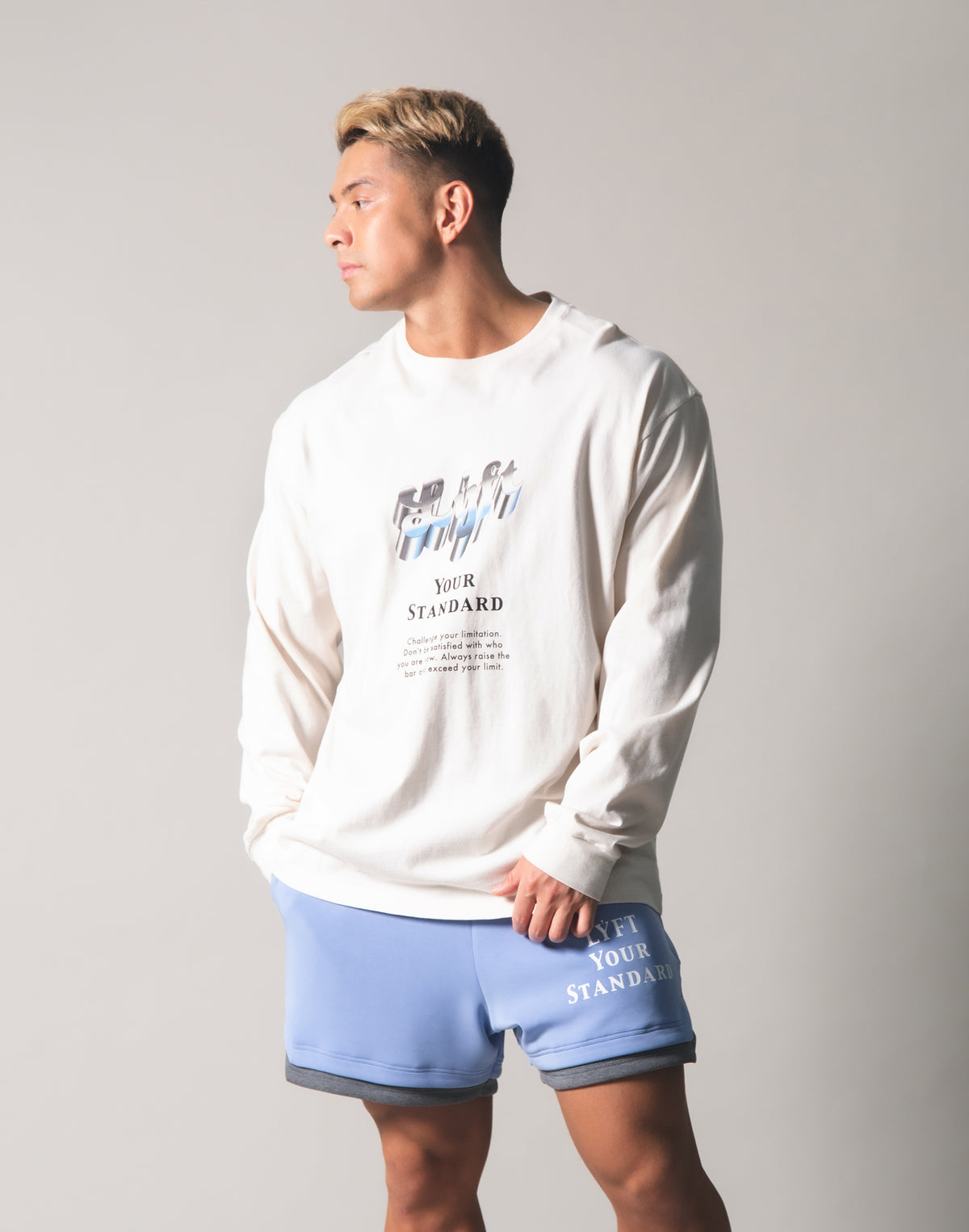 Metalic Logo Long T-Shirt - Off White