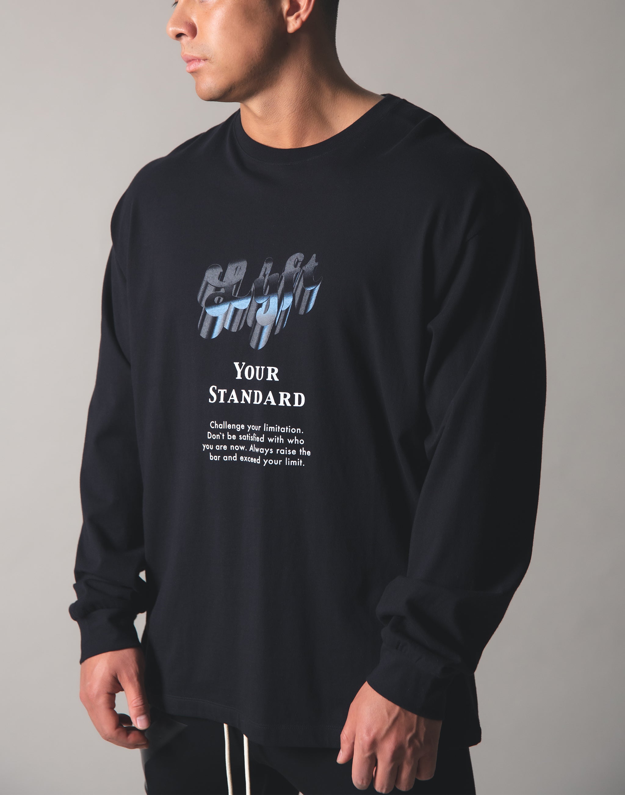 Metalic Logo Long T-Shirt - Black – LÝFT
