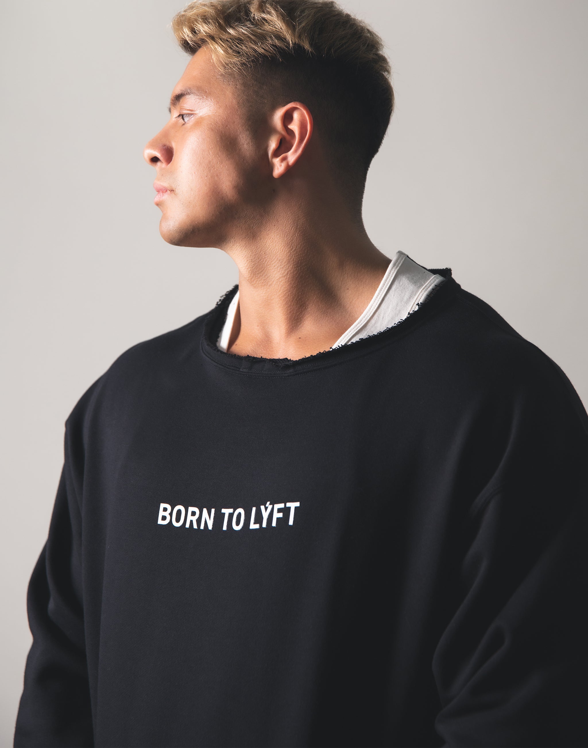 Cut off Sweat Pullover - Black – LÝFT
