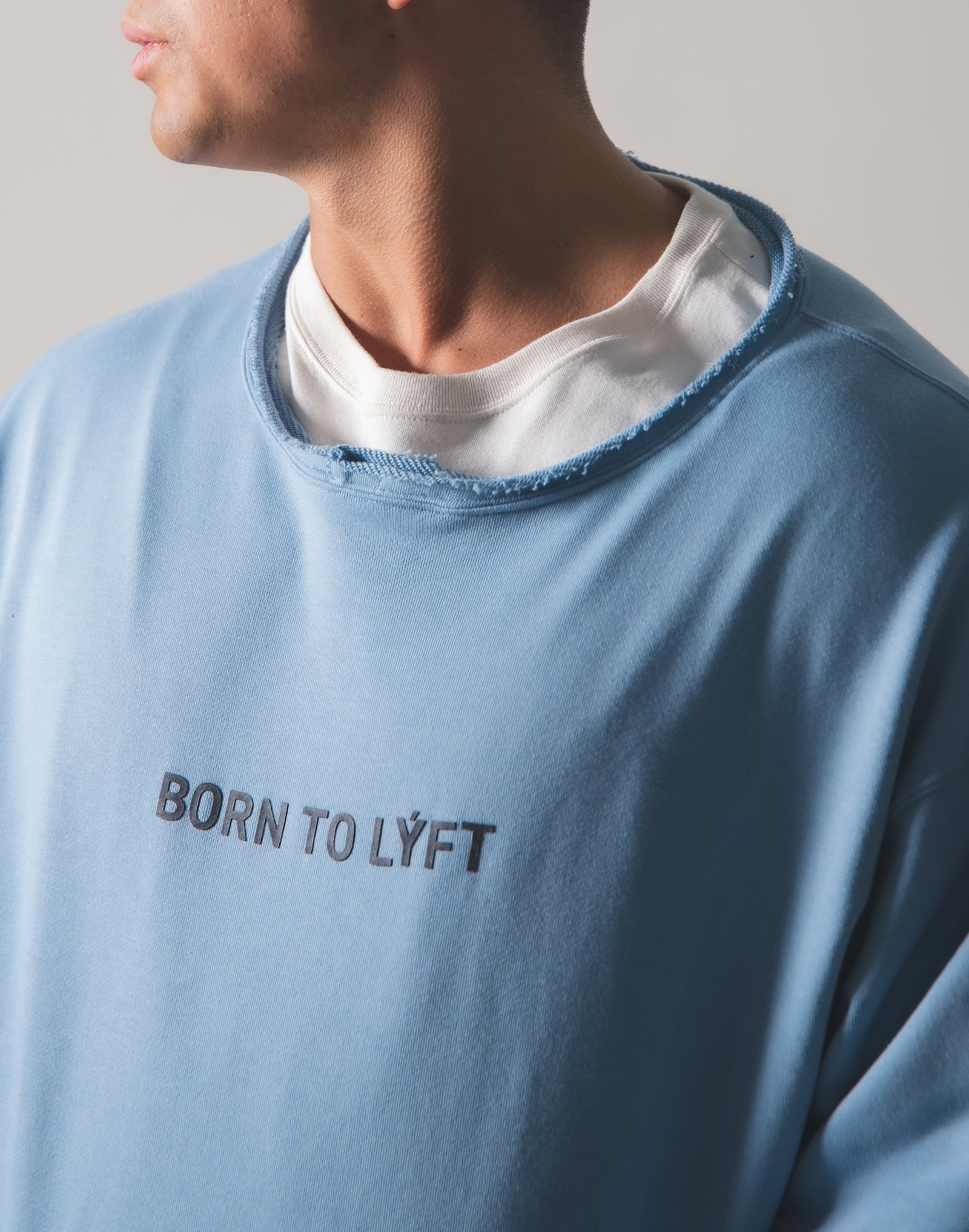 Cut off Sweat Pullover - L.Blue – LÝFT