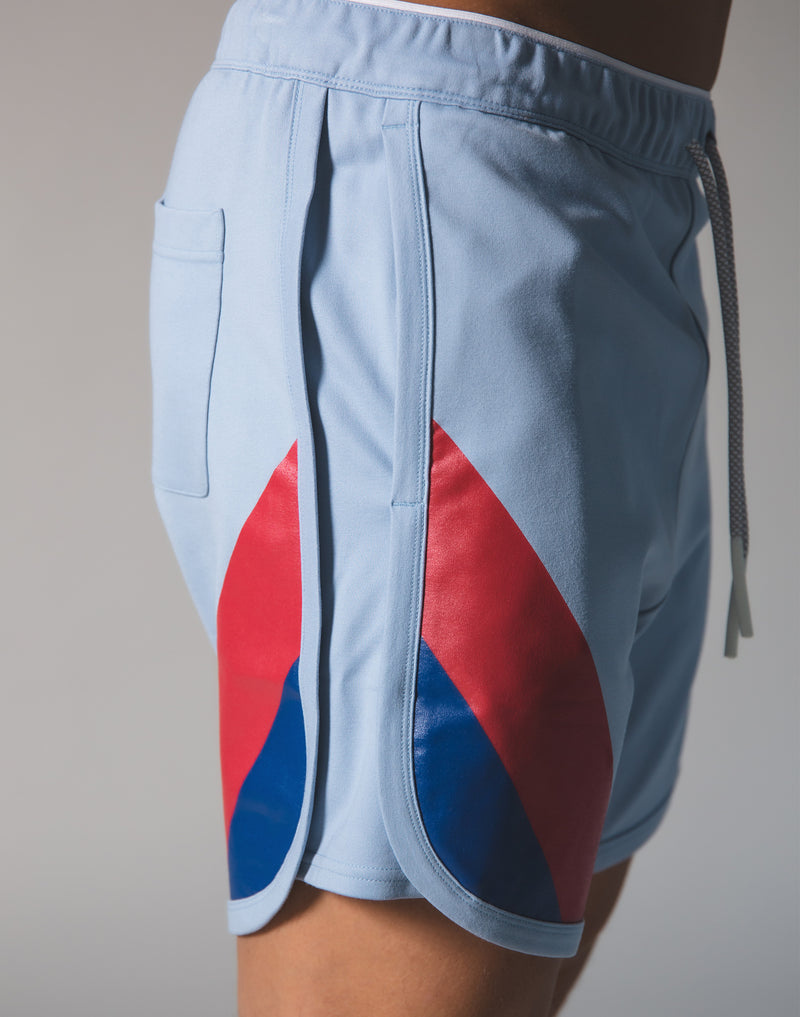 LÝFT Wide Stripe Shorts - L.Blue