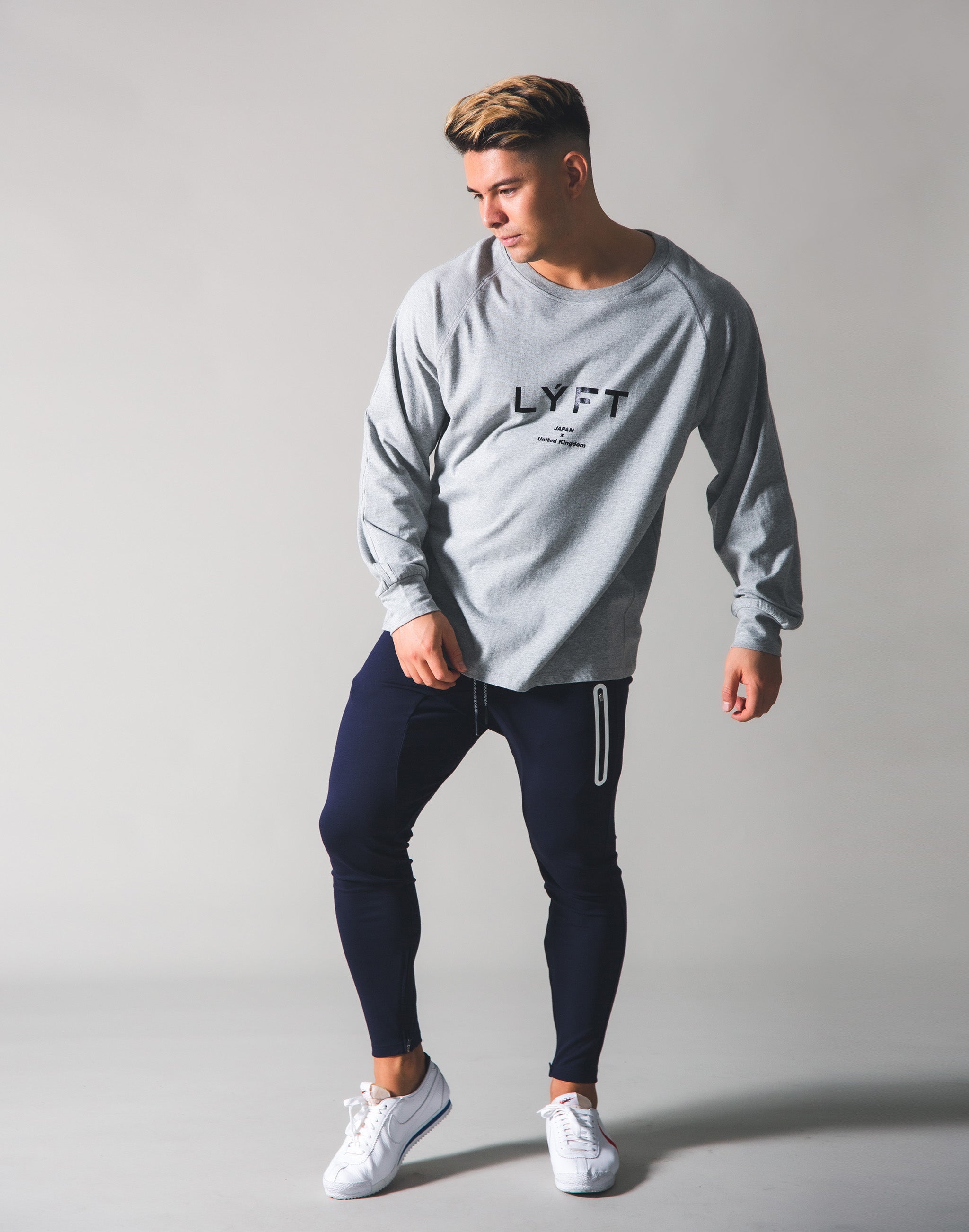 LYFT Logo Long T-shirt - Grey – LÝFT