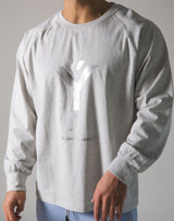 Ý Logo Long T-Shirt - Grey