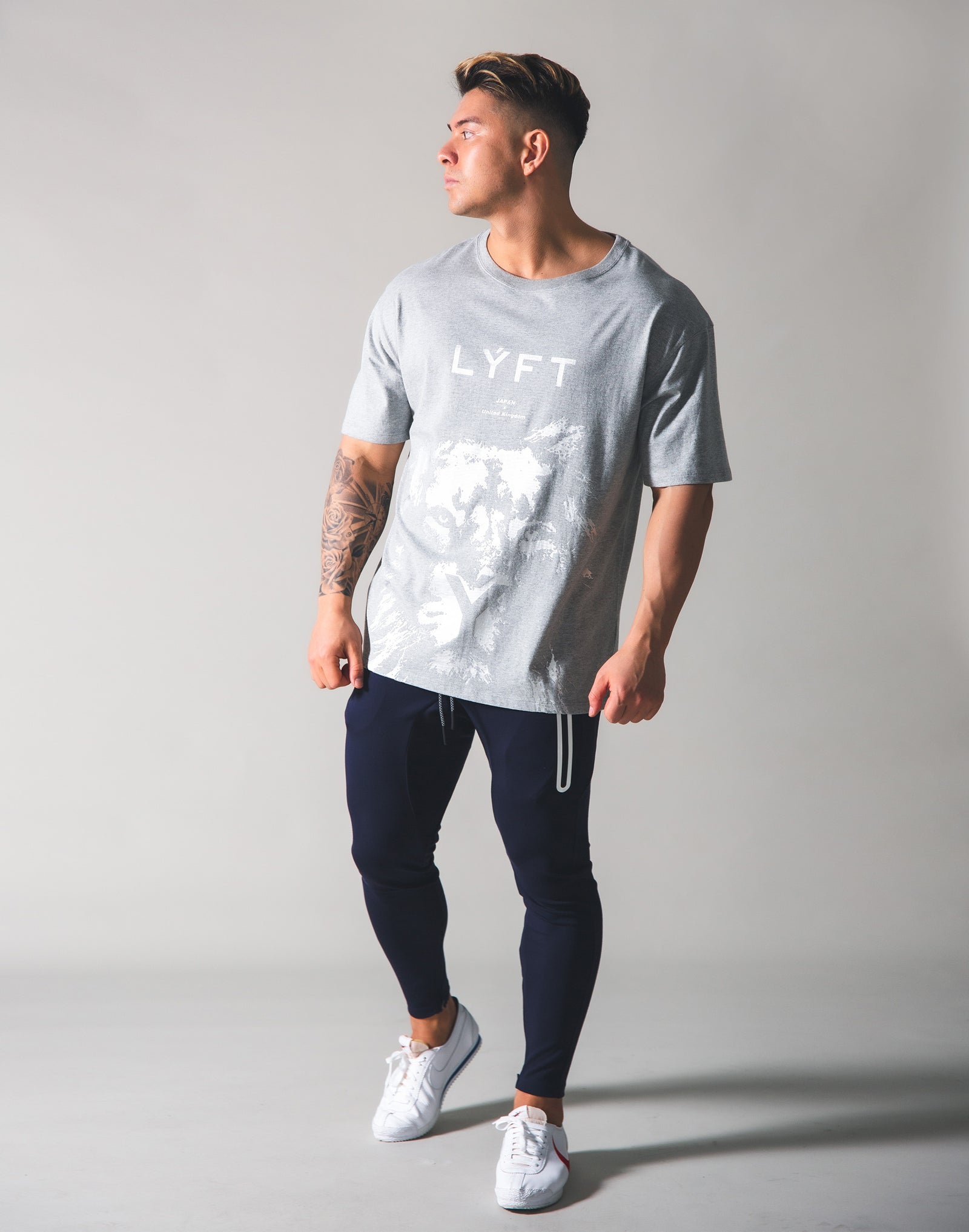 LYFT Lion Big T-shirt - Grey – LÝFT