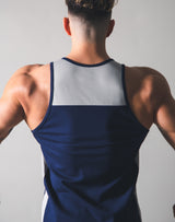 Stretch and Mesh Standard Fit Tanktop - Navy
