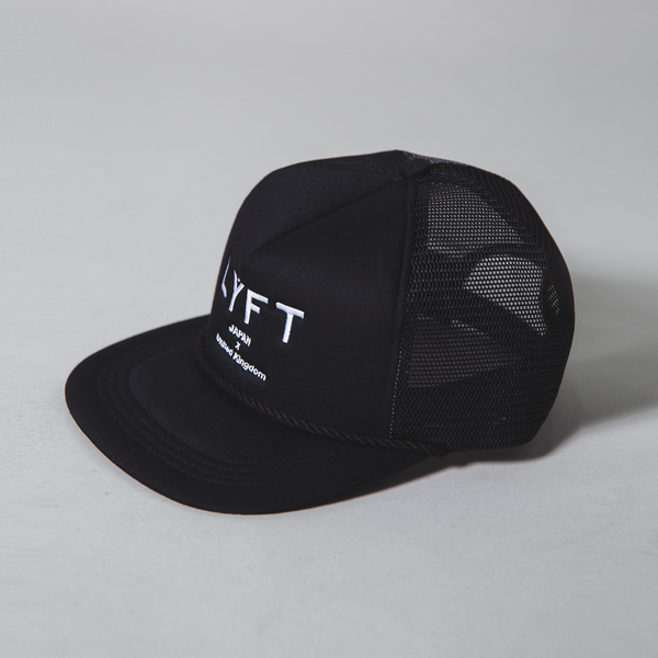 LÝFT Logo Rope Mesh Cap - Black