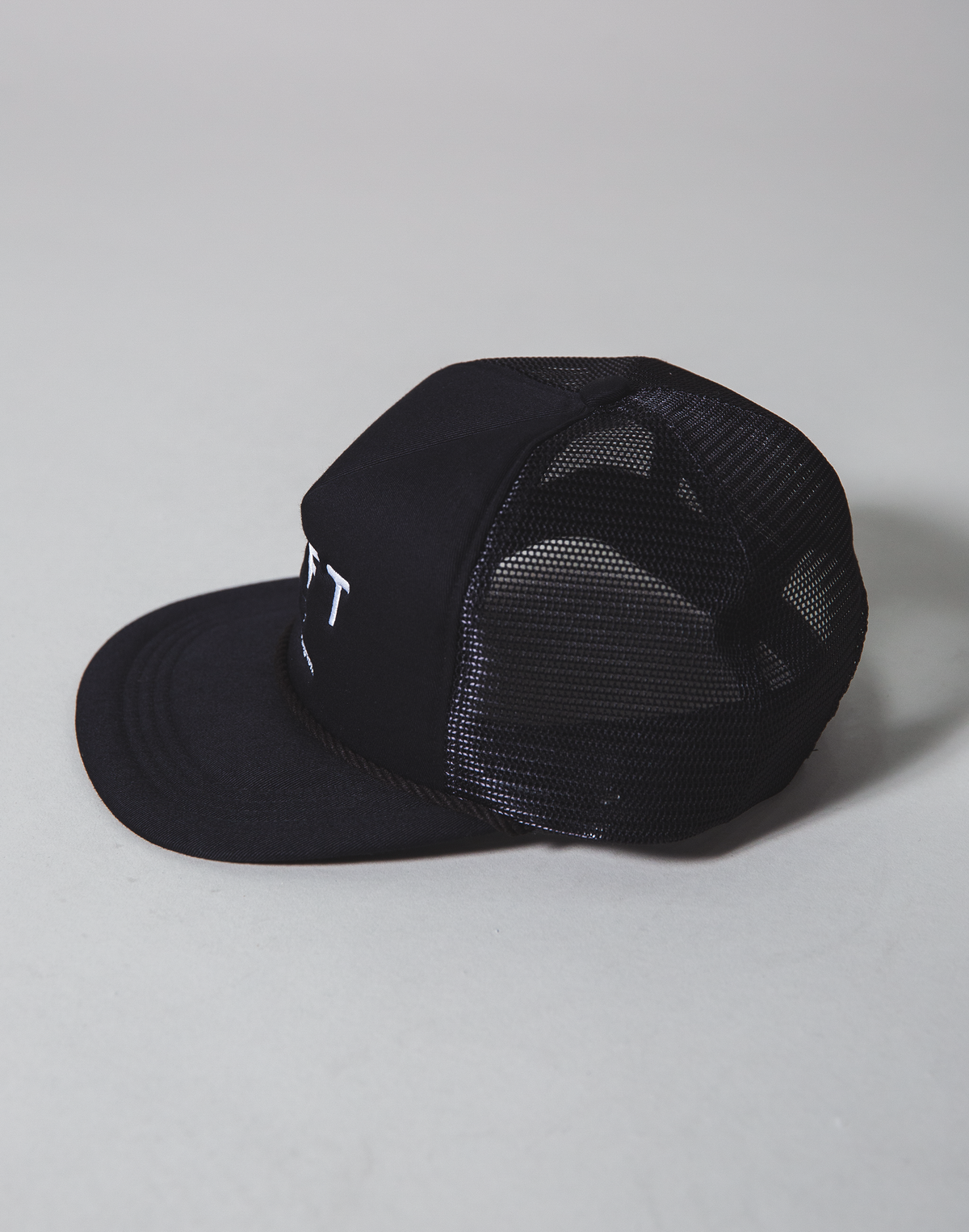 LÝFT Logo Rope Mesh Cap - Black