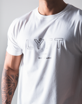 LÝFT Out Line Logo Standard T-Shirt - White