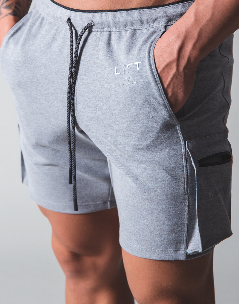 LÝFT Stretch Side Cargo Pocket Shorts - Grey LÝFT Stretch Side Cargo Pocket Shorts - Grey