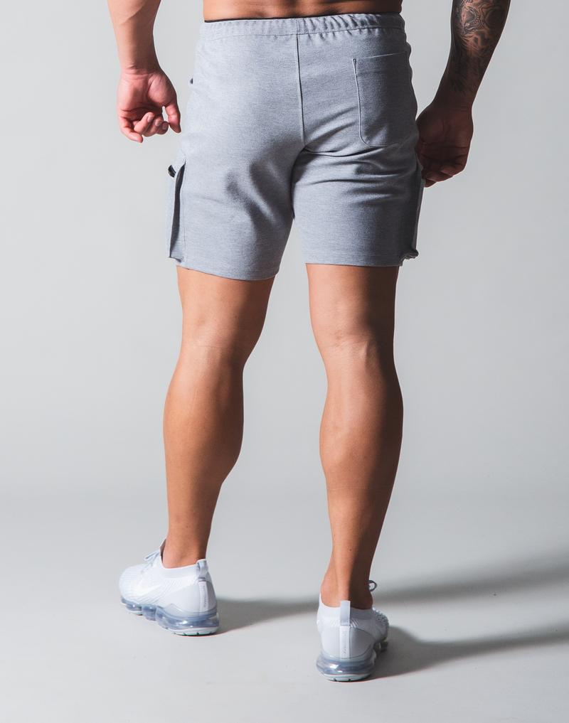 LÝFT Stretch Side Cargo Pocket Shorts - Grey