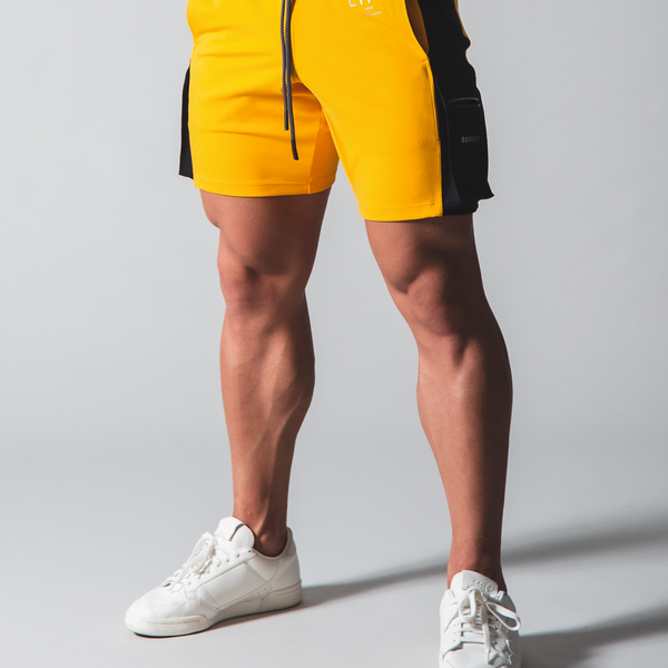 LÝFT Stretch Side Cargo Pocket Shorts - Yellow