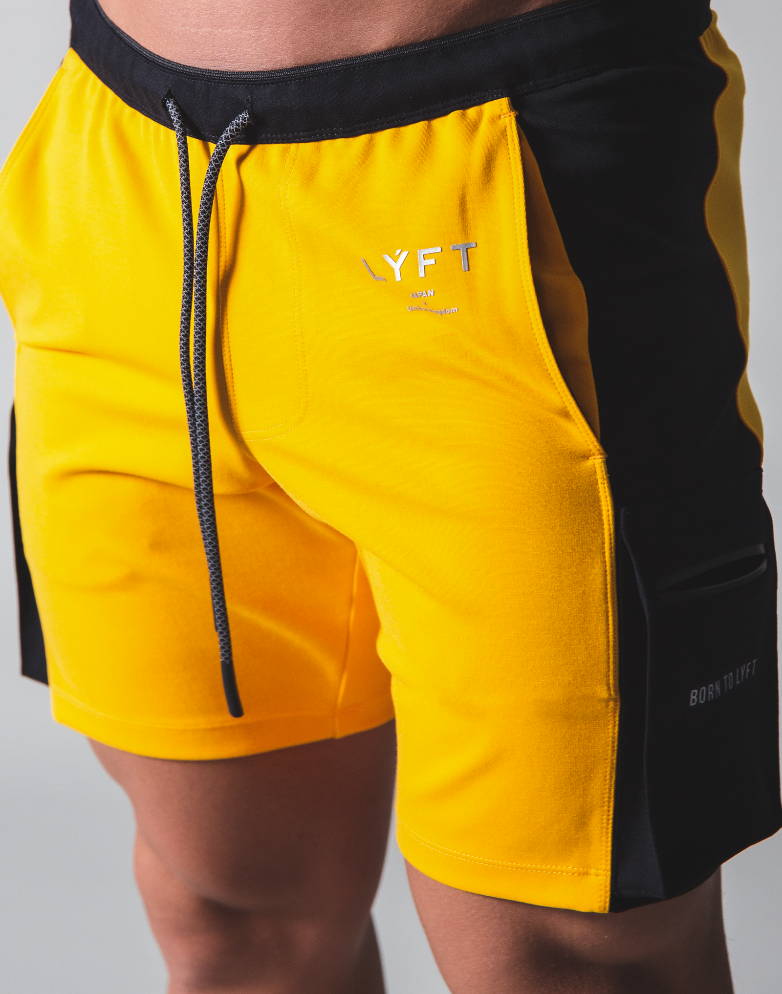 LÝFT Stretch Side Cargo Pocket Shorts - Yellow LÝFT Stretch Side Cargo Pocket Shorts - Yellow
