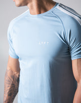 Slim Fit 2 Line T-Shirt - L.Blue