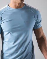 Slim Fit 2 Line T-Shirt - L.Blue