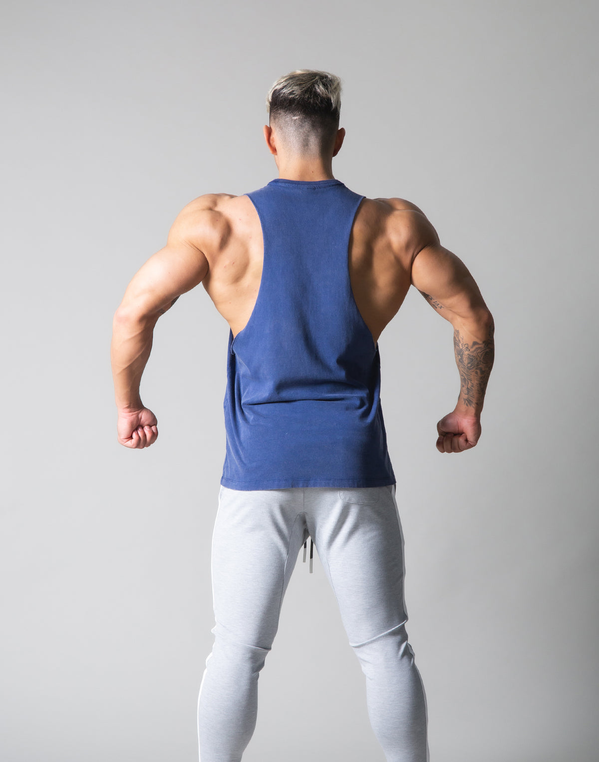 Standard Logo Vintage Drop Shoulder Tanktop - Navy old