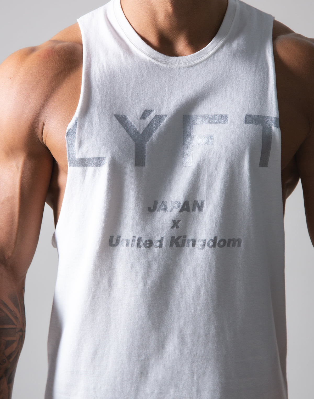 Standard Logo Vintage Drop Shoulder Tanktop - White old