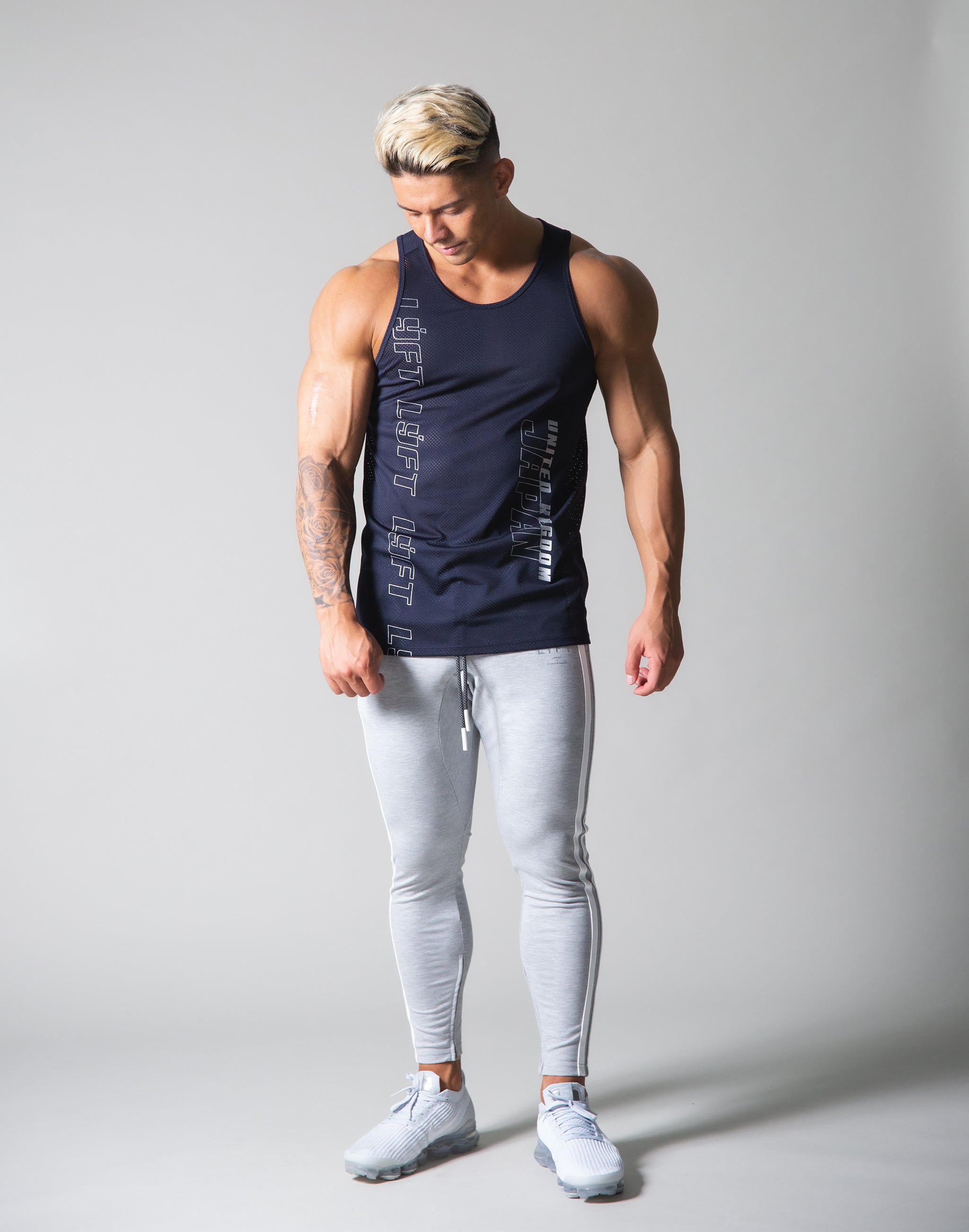 LYFT UK×JP Mesh Tanktop - Navy – LÝFT
